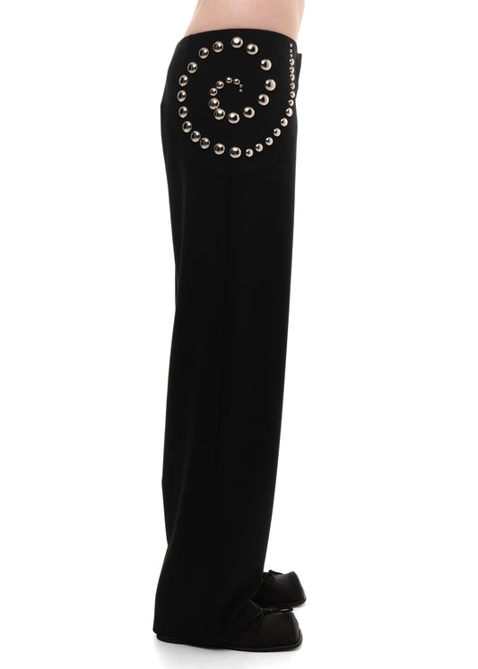 STUDDED SPIRAL TROUSERS