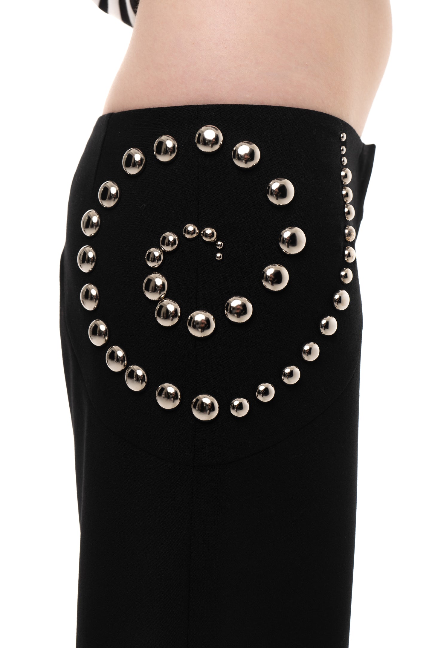 STUDDED SPIRAL TROUSERS