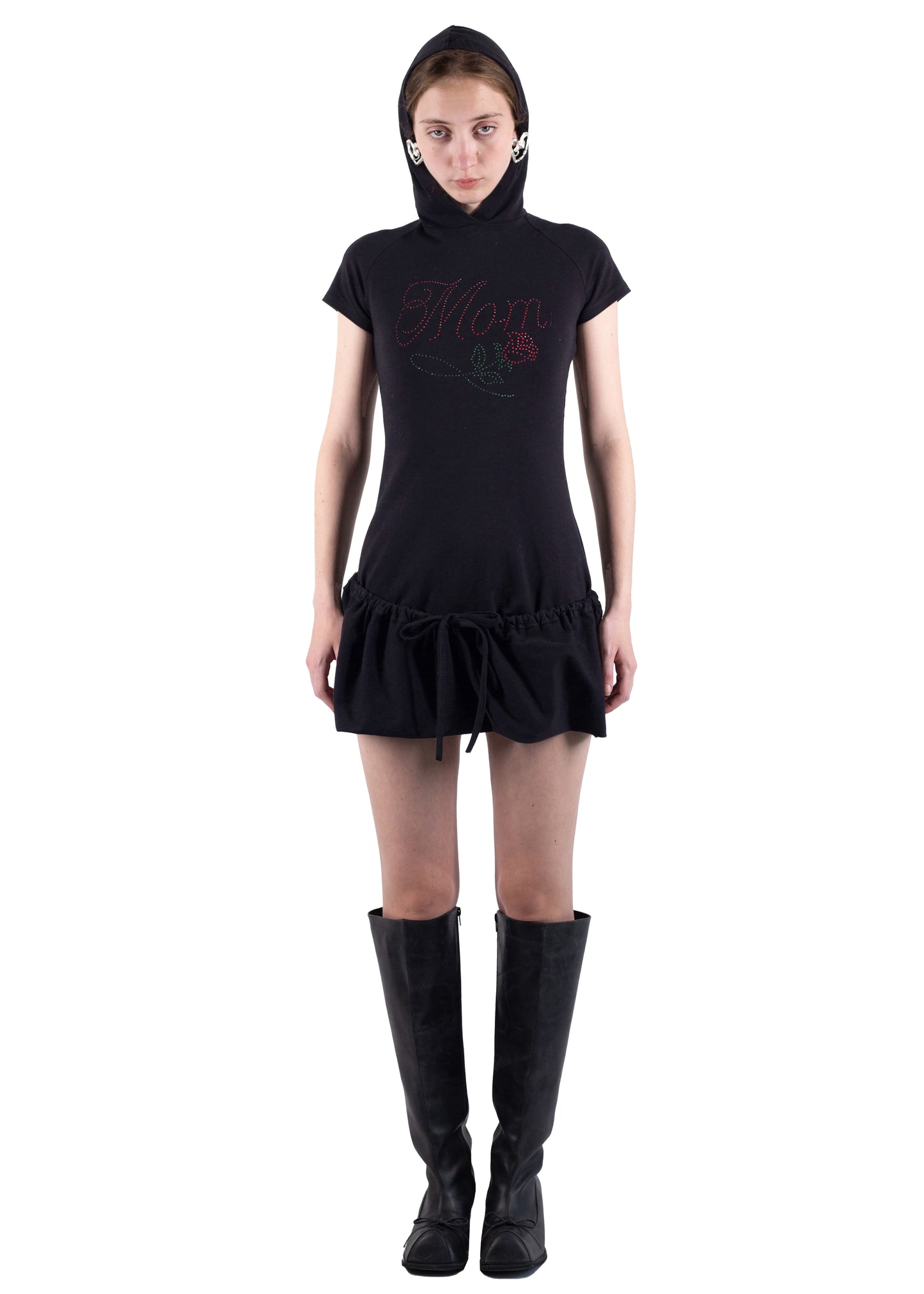 SS24 HOODED T-SHIRT DRESS 'MOM'