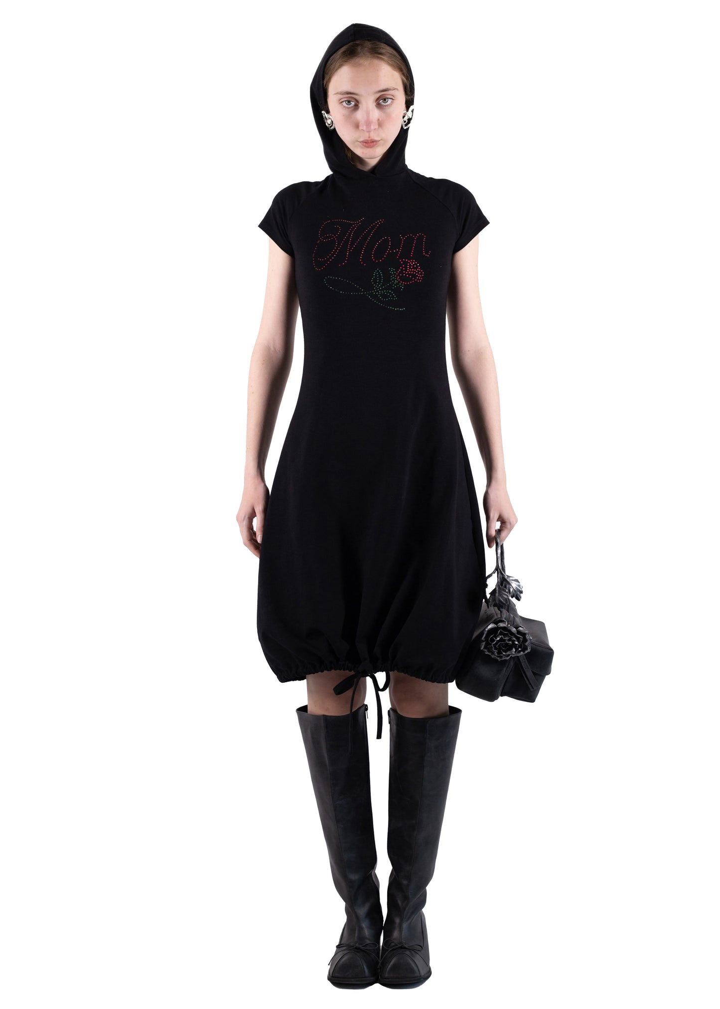 SS24 HOODED T-SHIRT DRESS 'MOM'