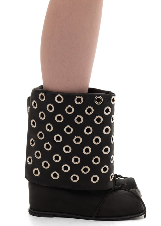 HOFA STUDDED WEDGE BOOTS